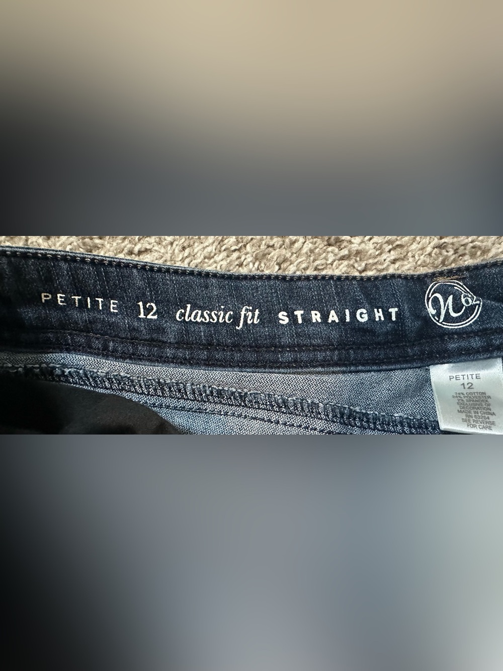 N62 Classic Fit Straight Leg Jeans Petite 12 - Picture 3 of 10